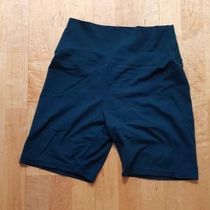 Garage teal biker shorts